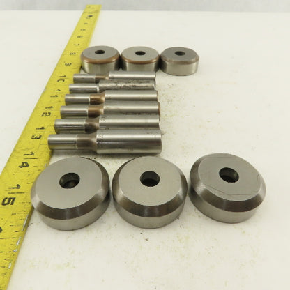 .390 + Tol Round Hole Die CNC Turret Punch Shank .625 Lot Of 12