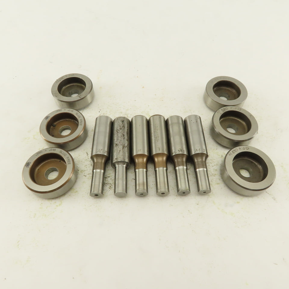 .390 + Tol Round Hole Die CNC Turret Punch Shank .625 Lot Of 12