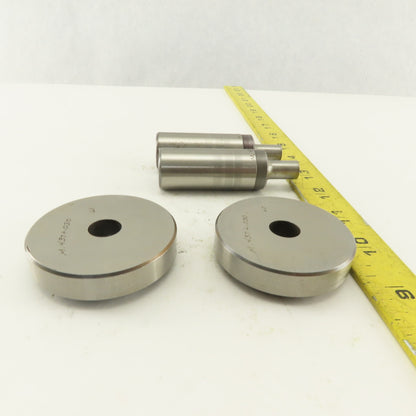 .437 +.030 Round Hole Die CNC Turret Punch Shank .9375 Lot Of 4