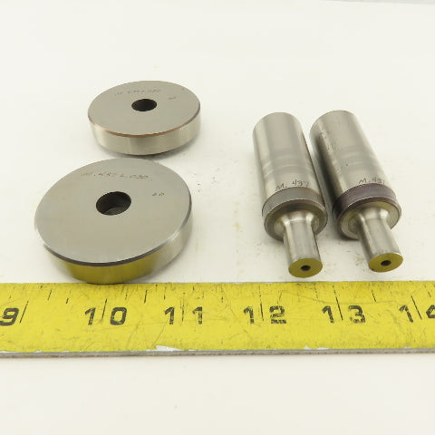 .437 +.030 Round Hole Die CNC Turret Punch Shank .9375 Lot Of 4