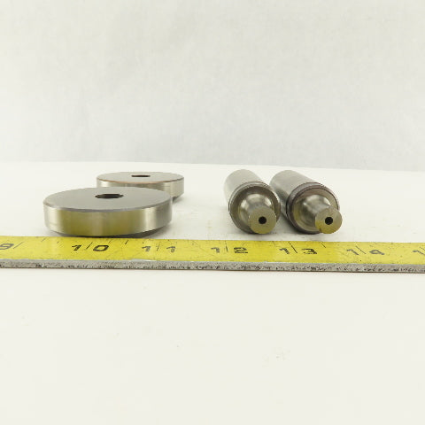 .437 +.030 Round Hole Die CNC Turret Punch Shank .9375 Lot Of 4