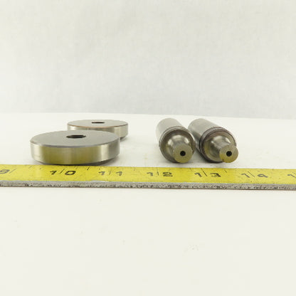 .437 +.030 Round Hole Die CNC Turret Punch Shank .9375 Lot Of 4