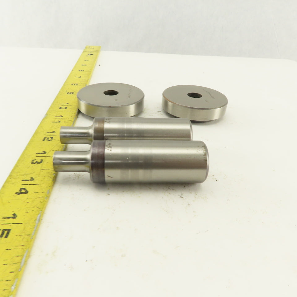 .437 +.030 Round Hole Die CNC Turret Punch Shank .9375 Lot Of 4