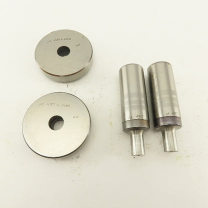 .437 +.030 Round Hole Die CNC Turret Punch Shank .9375 Lot Of 4