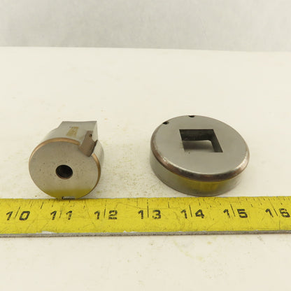 1.000 + .012 Square Die Punch CNC Turret 1.625 Punch Shank Lot Of 2