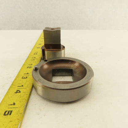 1.000 + .012 Square Die Punch CNC Turret 1.625 Punch Shank Lot Of 2