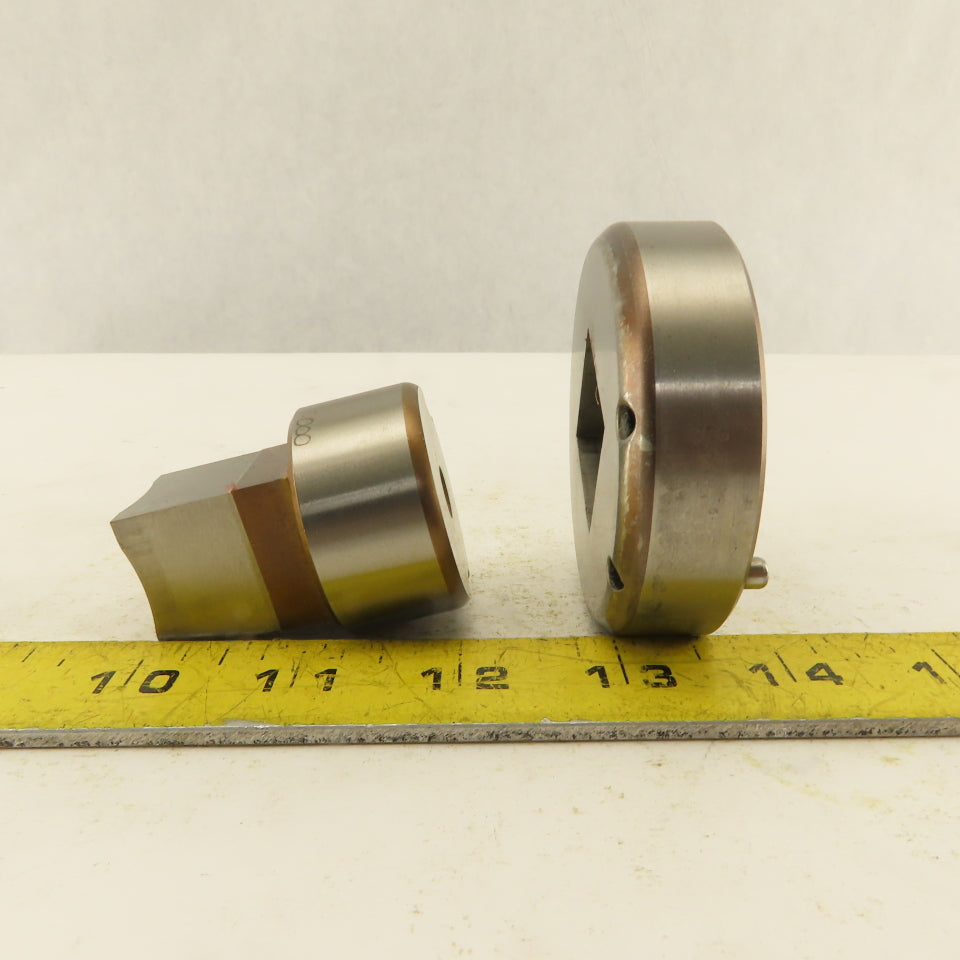 1.000 + .012 Square Die Punch CNC Turret 1.625 Punch Shank Lot Of 2