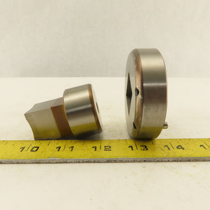 1.000 + .012 Square Die Punch CNC Turret 1.625 Punch Shank Lot Of 2