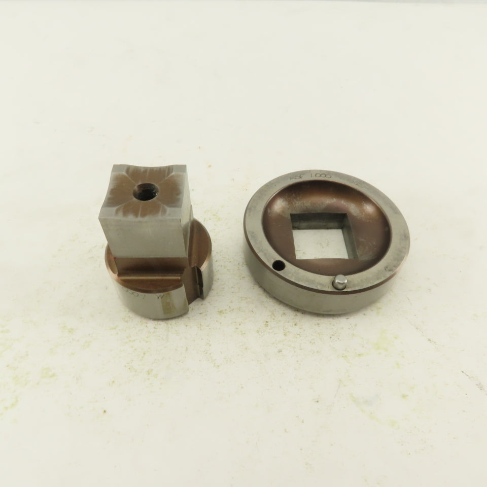 1.000 + .012 Square Die Punch CNC Turret 1.625 Punch Shank Lot Of 2