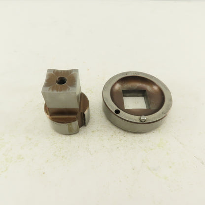 1.000 + .012 Square Die Punch CNC Turret 1.625 Punch Shank Lot Of 2