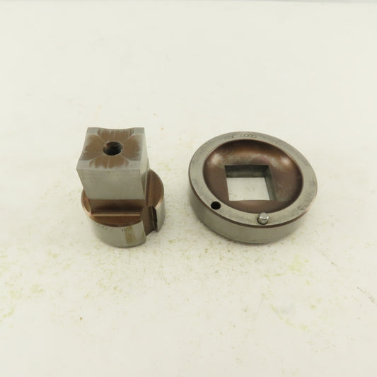 1.000 + .012 Square Die Punch CNC Turret 1.625 Punch Shank Lot Of 2