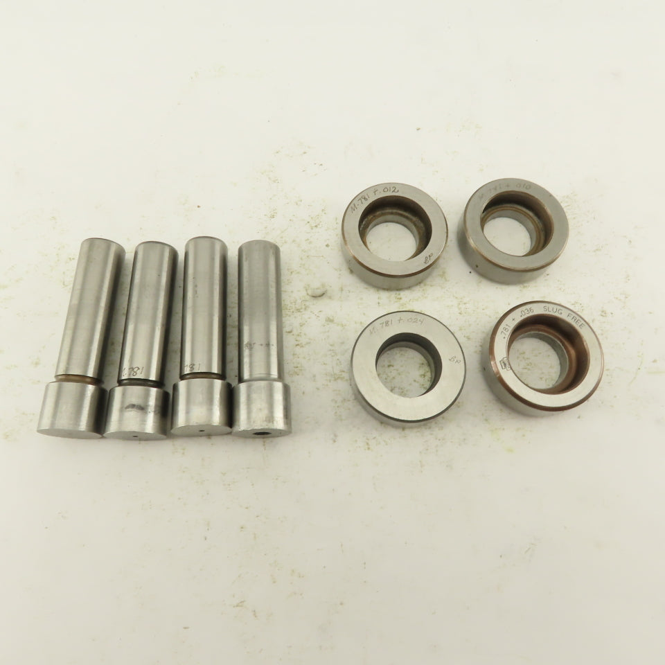 .781 + Tol Round Hole Die CNC Turret Punch Shank .625 Lot Of 8