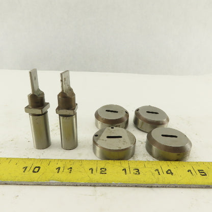 .103 x .533 + 0.36 Rectangle Oval Hole Die CNC Turret Punch Shank .625 Lot Of 6