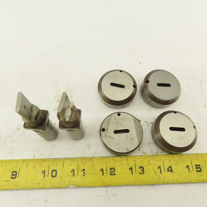 .103 x .533 + 0.36 Rectangle Oval Hole Die CNC Turret Punch Shank .625 Lot Of 6