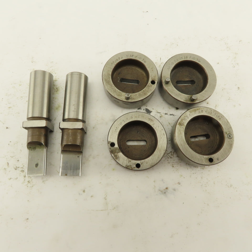 .103 x .533 + 0.36 Rectangle Oval Hole Die CNC Turret Punch Shank .625 Lot Of 6