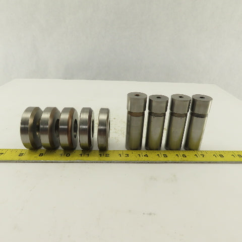 1.000 + Tol Round Hole Die CNC Turret Punch Shank .9375 Lot Of 9