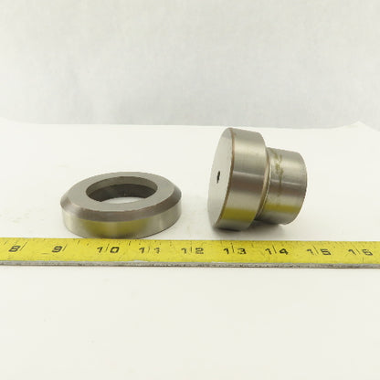 2.062 + .014 Round Hole Die CNC Turret Punch Shank 2.750 Lot Of 2