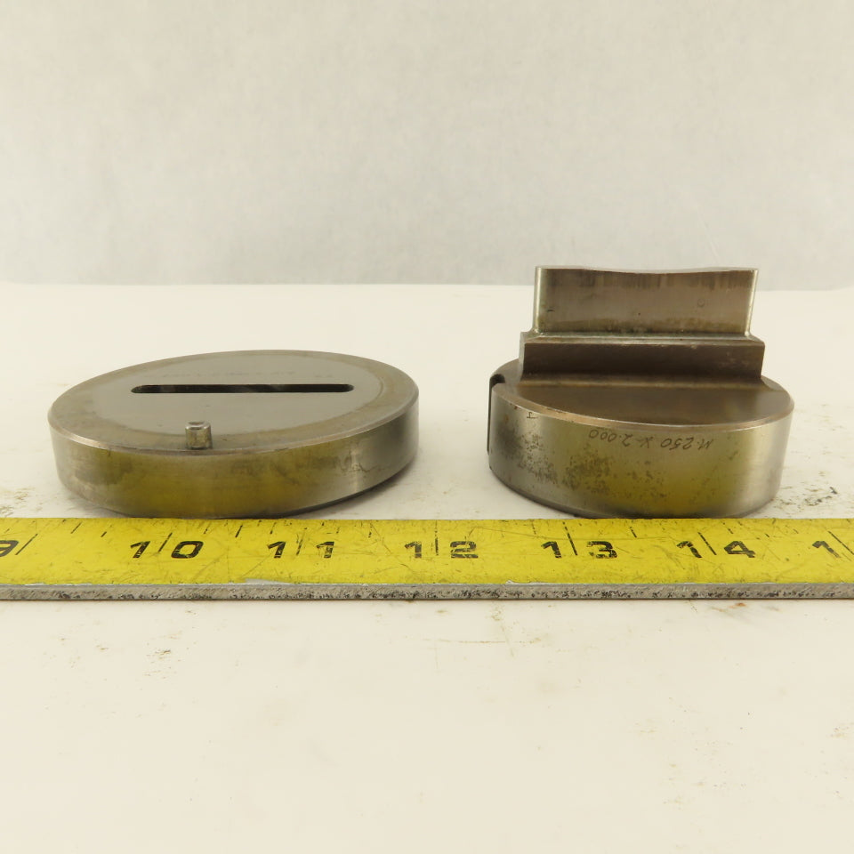 .250 x 2.000 + .014 Rectangle Hole Die CNC Turret Punch Shank 2.750 Lot Of 2