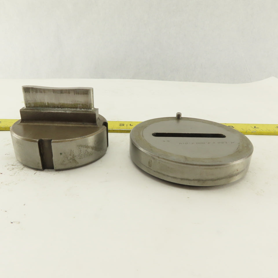 .250 x 2.000 + .014 Rectangle Hole Die CNC Turret Punch Shank 2.750 Lot Of 2