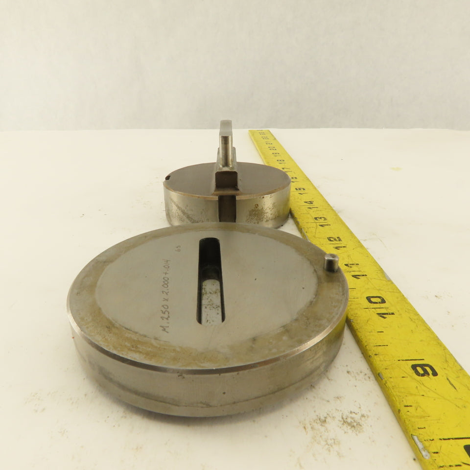 .250 x 2.000 + .014 Rectangle Hole Die CNC Turret Punch Shank 2.750 Lot Of 2