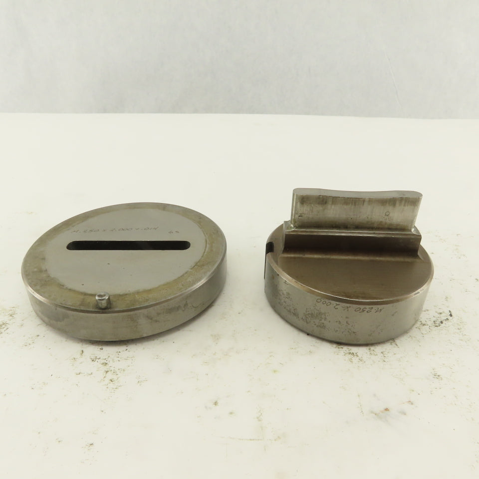 .250 x 2.000 + .014 Rectangle Hole Die CNC Turret Punch Shank 2.750 Lot Of 2