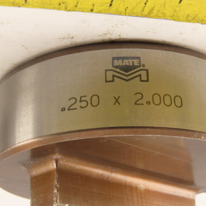 Mate .250 x 2.000 +.042 Rectangle Hole Die CNC Turret Punch Shank 2.750 Lot Of 2