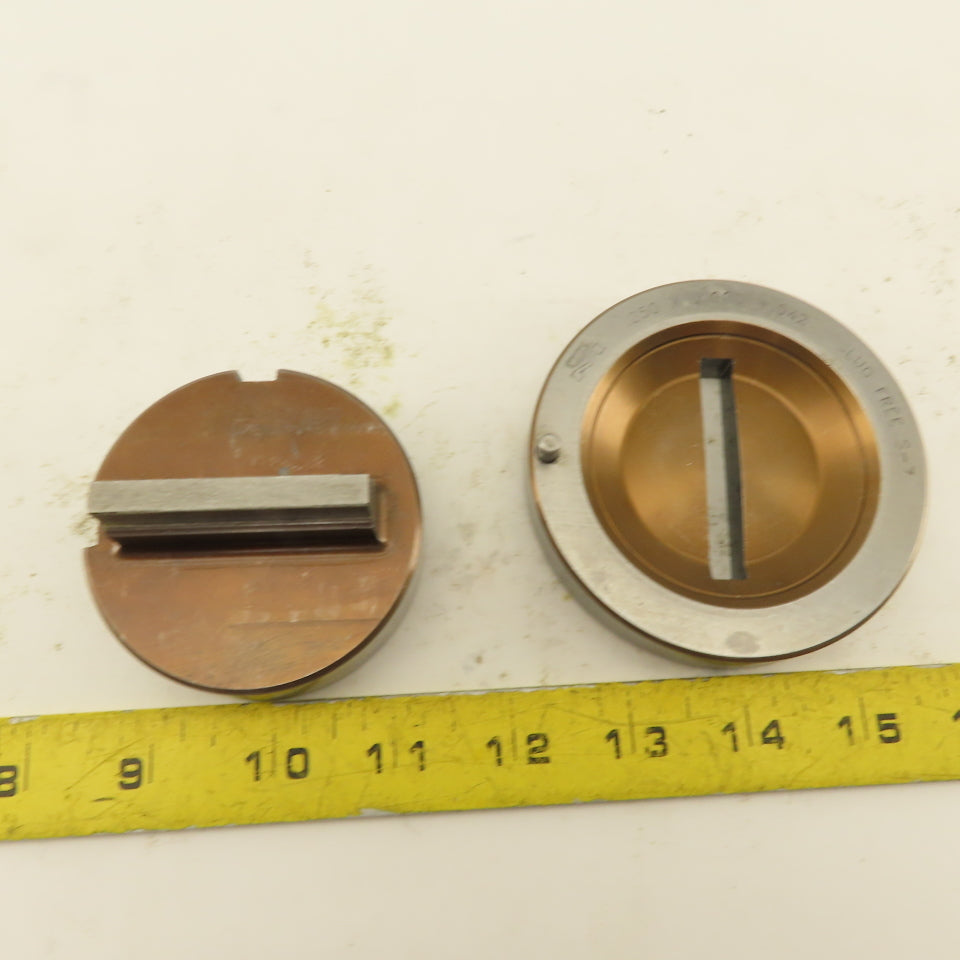 Mate .250 x 2.000 +.042 Rectangle Hole Die CNC Turret Punch Shank 2.750 Lot Of 2