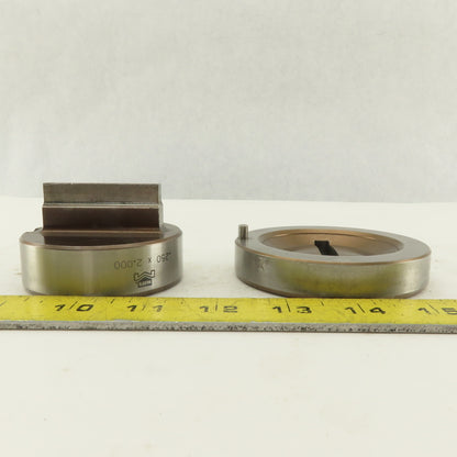 Mate .250 x 2.000 +.042 Rectangle Hole Die CNC Turret Punch Shank 2.750 Lot Of 2
