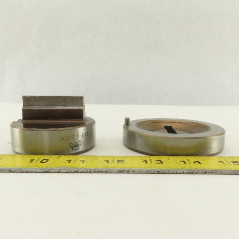Mate .250 x 2.000 +.042 Rectangle Hole Die CNC Turret Punch Shank 2.750 Lot Of 2