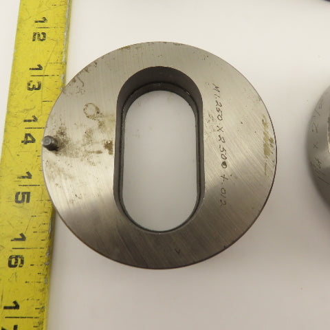 1.250 x 2.500 +Tol Oval Hole Die CNC Turret Punch Shank 2.750 Lot Of 4