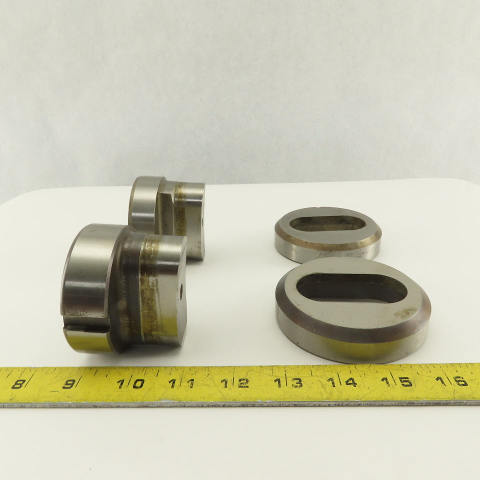 1.250 x 2.500 +Tol Oval Hole Die CNC Turret Punch Shank 2.750 Lot Of 4