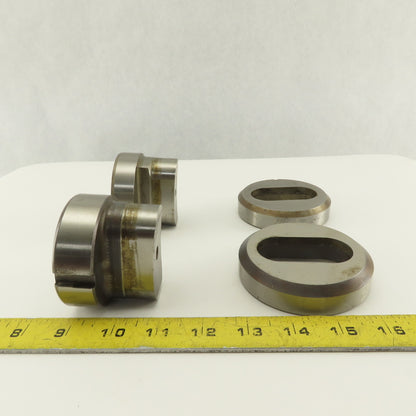 1.250 x 2.500 +Tol Oval Hole Die CNC Turret Punch Shank 2.750 Lot Of 4