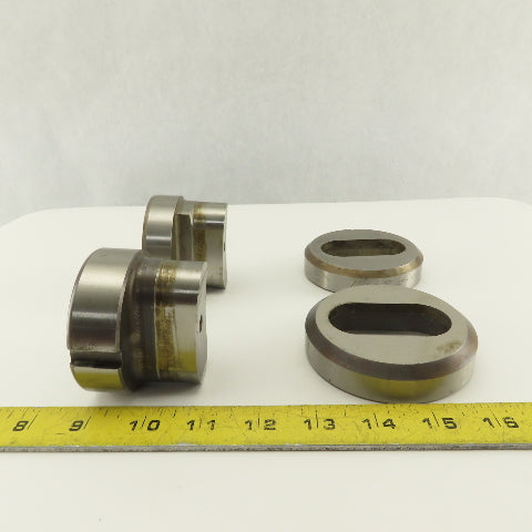 1.250 x 2.500 +Tol Oval Hole Die CNC Turret Punch Shank 2.750 Lot Of 4