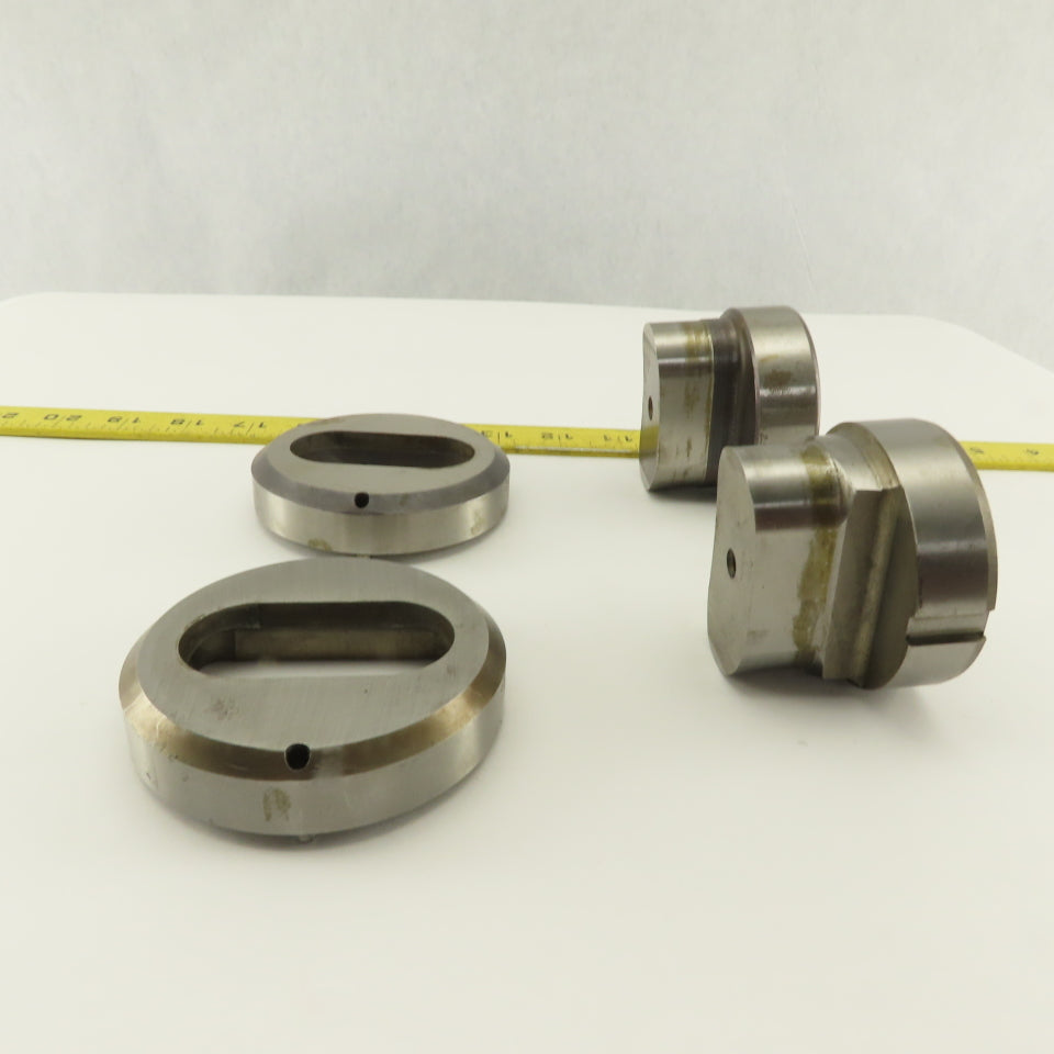 1.250 x 2.500 +Tol Oval Hole Die CNC Turret Punch Shank 2.750 Lot Of 4