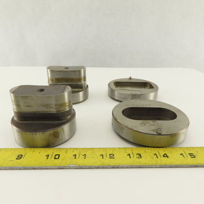 1.250 x 2.500 +Tol Oval Hole Die CNC Turret Punch Shank 2.750 Lot Of 4