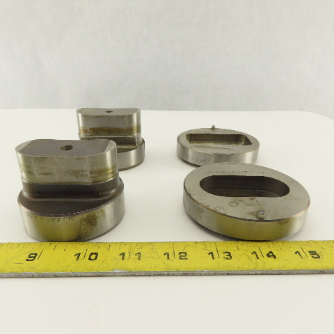 1.250 x 2.500 +Tol Oval Hole Die CNC Turret Punch Shank 2.750 Lot Of 4