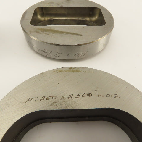 1.250 x 2.500 +Tol Oval Hole Die CNC Turret Punch Shank 2.750 Lot Of 4