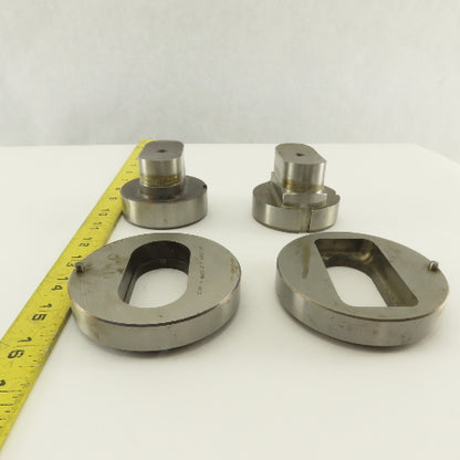 1.250 x 2.500 +Tol Oval Hole Die CNC Turret Punch Shank 2.750 Lot Of 4
