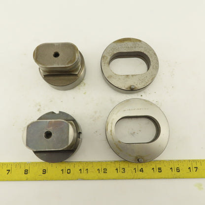 1.425 x 2.425 + Tol  Oval Hole Die CNC Turret Punch Shank 2.750 Lot Of 4