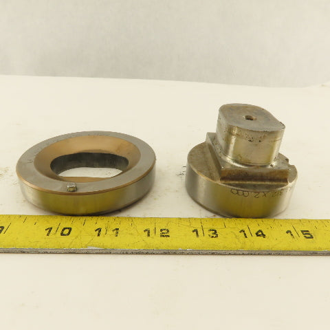 1.312 x 2.000 +.024 Oval Hole Die CNC Turret Punch Shank 2.750 Lot Of 2