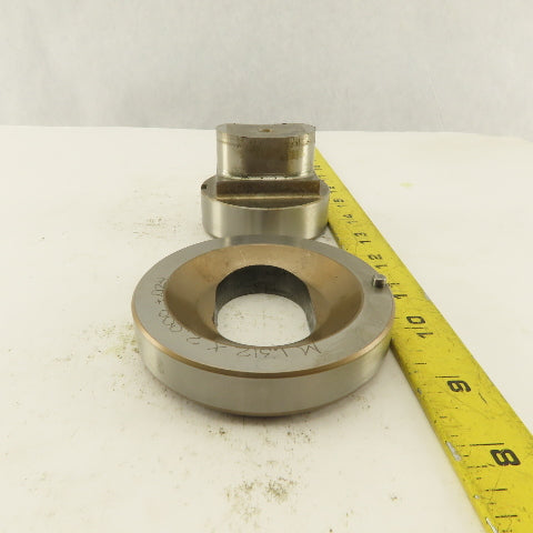 1.312 x 2.000 +.024 Oval Hole Die CNC Turret Punch Shank 2.750 Lot Of 2