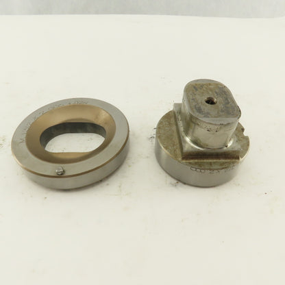 1.312 x 2.000 +.024 Oval Hole Die CNC Turret Punch Shank 2.750 Lot Of 2