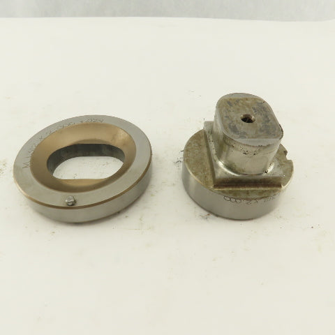 1.312 x 2.000 +.024 Oval Hole Die CNC Turret Punch Shank 2.750 Lot Of 2