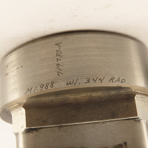 2.000 Act. Rounded Square Hole .350 Radius Die CNC Turret Punch Shank 2.750 Lt/2