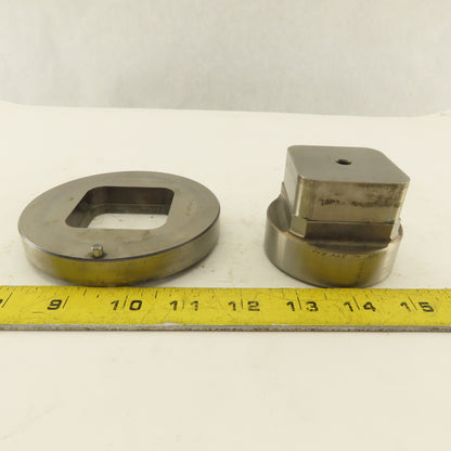 2.000 Act. Rounded Square Hole .350 Radius Die CNC Turret Punch Shank 2.750 Lt/2