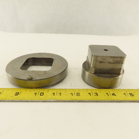 2.000 Act. Rounded Square Hole .350 Radius Die CNC Turret Punch Shank 2.750 Lt/2