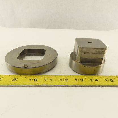 2.000 Act. Rounded Square Hole .350 Radius Die CNC Turret Punch Shank 2.750 Lt/2