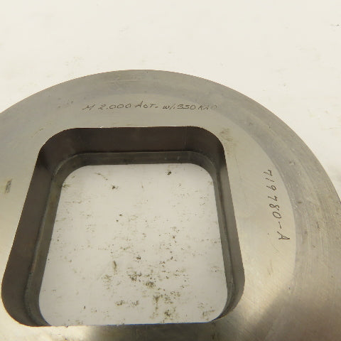 2.000 Act. Rounded Square Hole .350 Radius Die CNC Turret Punch Shank 2.750 Lt/2
