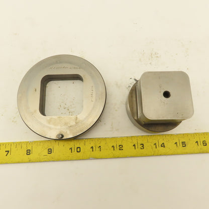 2.000 Act. Rounded Square Hole .350 Radius Die CNC Turret Punch Shank 2.750 Lt/2