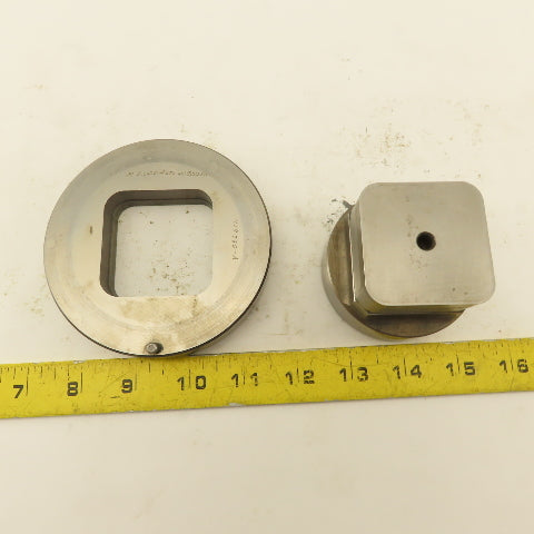2.000 Act. Rounded Square Hole .350 Radius Die CNC Turret Punch Shank 2.750 Lt/2